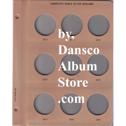 Dansco Album 7182 American Silver Eagles ASE$ 2021-2029 Book NEW!