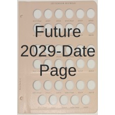 Jefferson Nickels 8114 Dansco Album Page #3 - Future 2029-Beyond Page